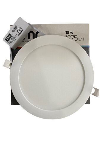 ZMR ( 2Lİ ) Zmr 15 Watt Panel LED Spot | Beyaz 6500K - Metal Kasa - Ultra Ince