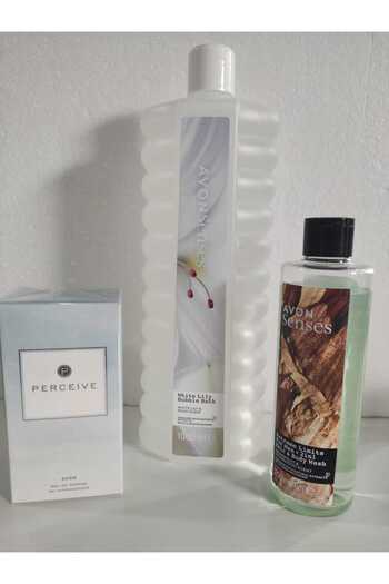AVON Parfüm set 3 lü receıve  extreme limits for men hair duş jeli