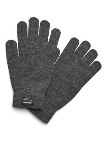 Jack & Jones JACHENRY KNIT GLOVES Чоловічі рукавички темно-сірі - 12158446