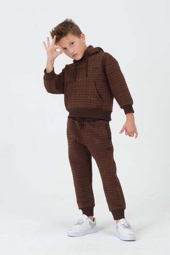 Black One Boy's Hooded Tracksuit Set
