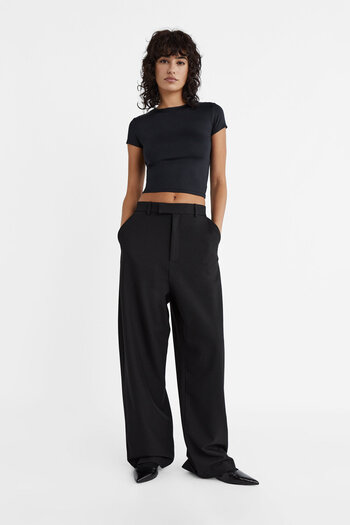 Stradivarius Basic poliamid t-shirt