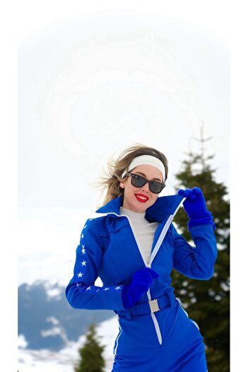 Lora Atelierr Lora Sax Yıldız Desenli Ski Suit(kayak Tulumu)