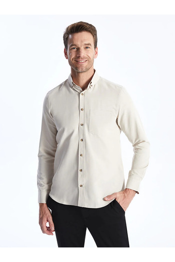 LC Waikiki LCWAIKIKI Classic Regular Fit Long Sleeve Poplin Men's Shirt