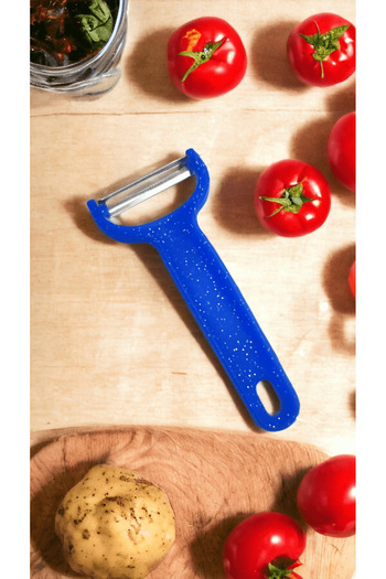 Solingen Stainless Steel Mouth Peeler Fruit Vegetable Peeler Blue