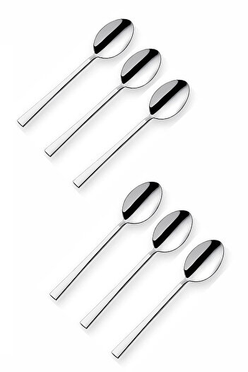 Yüsra Home 6 luxury tea spoons plain model (stainless steel)