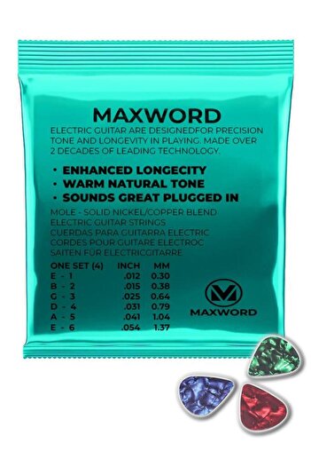 Maxword Gt-electric Quality Electric Guitar String 1 Set Set (PENA GIFT)