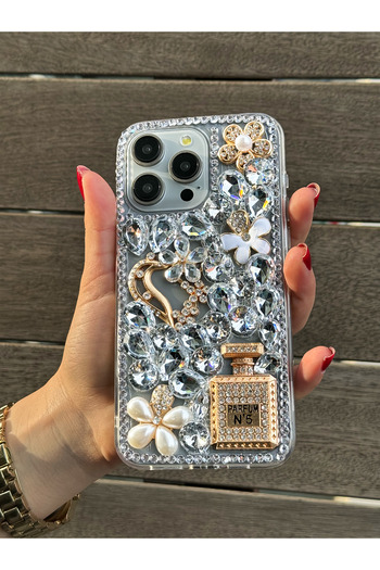 OSG Case for iPhone 15 Pro Max (Only 15 Pro Max Compatible) Drop Rhinestone Special Design Case