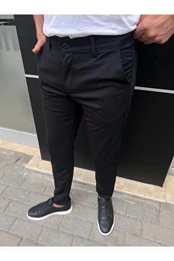 ElitWear Men's Linen Slim Fit Trousers