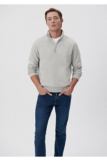 Mavi Semi-Zipper Gray Sweatshirt 0610908-80196