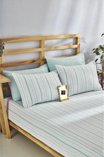 BESTİNA GOLD Elastic Sheet Set Striped Color Cotton dogal natural-pillowcase Single-double-person-battal