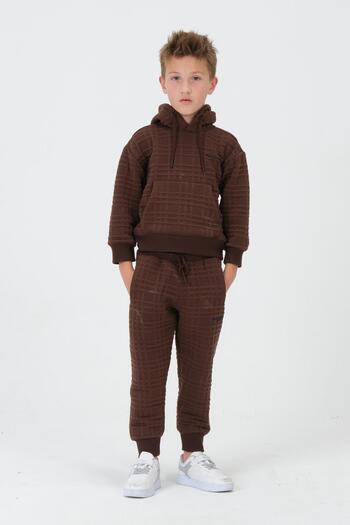 Black One Boy's Hooded Tracksuit Set