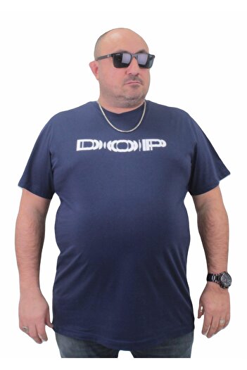 MocGrande Tricou pentru bărbați cu decolteu mare DOP 23176 Marin