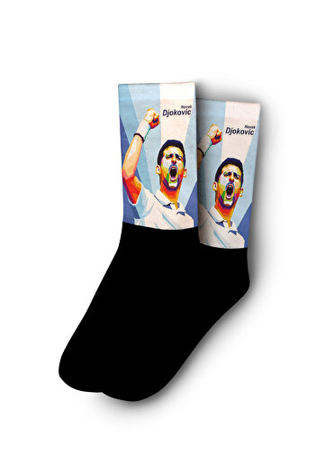 Apollo Socks Novak Djokovic Tennis Colored Drawing Socks - Unisex