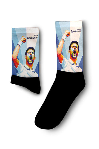 Apollo Socks Novak Djokovic Tennis Colored Drawing Socks - Unisex