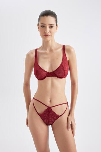 DeFacto Fall in Love Lace Capless Underwire Bra Without Pad A8419Ax23Wn