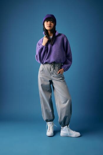 DeFacto Gabardine Jogger Pants Elastic Waist B9811Ax23Wn
