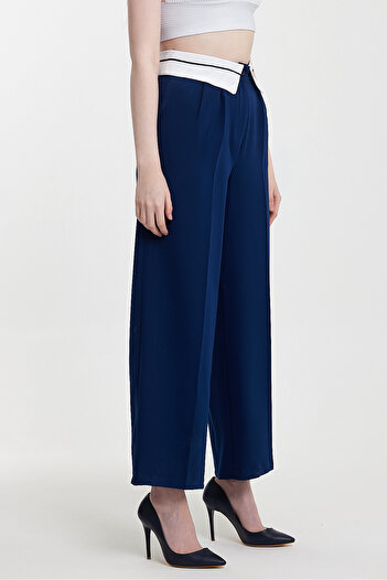 Penyelux Women's TrendSetter Elegant Vintage Palazzo Trousers with Belt Detail