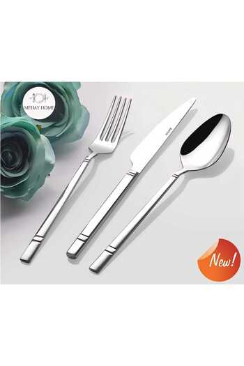 İnter InterSteel EVRA Model 30 Piece Fork & Spoon Set