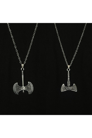 BSN Store Viking Thor Nordic Axe Figured 2-Piece Necklace
