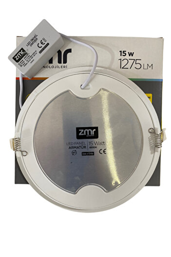 ZMR ( 2Lİ ) Zmr 15 Watt Panel LED Spot | Beyaz 6500K - Metal Kasa - Ultra Ince
