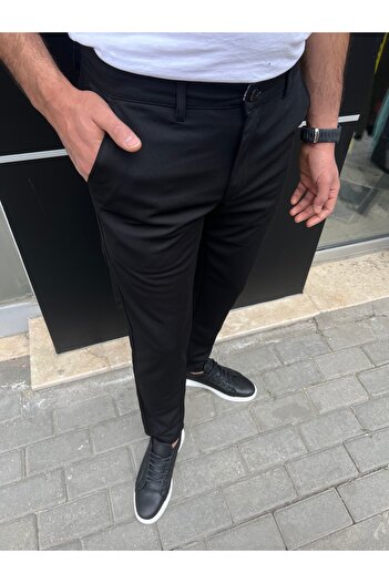 ElitWear Men's Linen Slim Fit Trousers