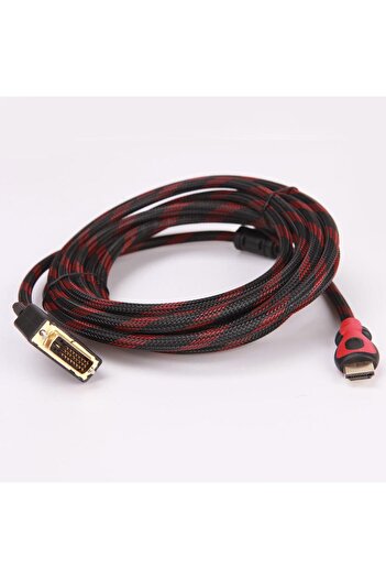 Temiz Pazar Çevirici Dönüştürücü Monitör Kablosu 1.5 Metre Hdmi To Dvi 24+1