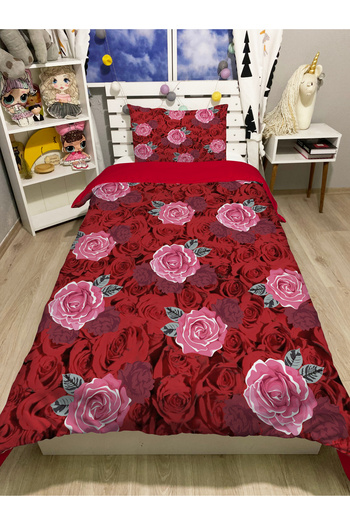 yok yok evim eve dair her şey Dilber Rose Single Duvet Cover Set Without Sheets