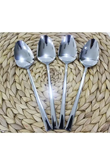 Yüsra Home 12 pcs of cooking spoons flat model (stainless steel)