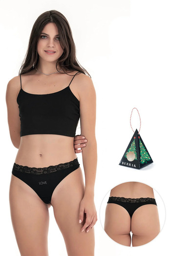 Berrak Women's Lace Detailed String Panties