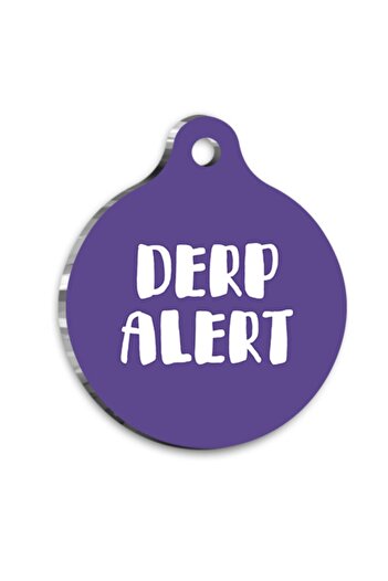 ipek sokağı Derp Alert Cat Dog Tag Medium 2.6 X 3.8 Cm