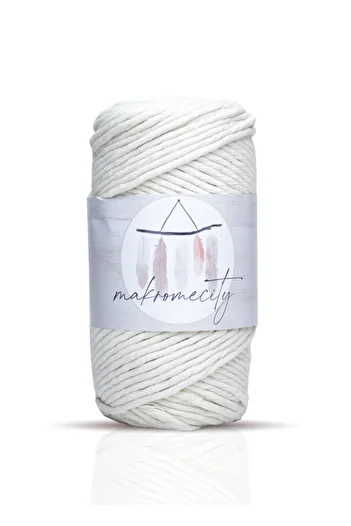 Makromecity 3mm Single Twist Screening Cotton Macrame Thread Ecru