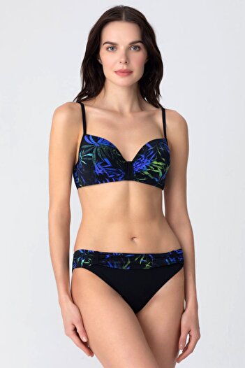 Kom Patterned Bottom Top Bikini Set