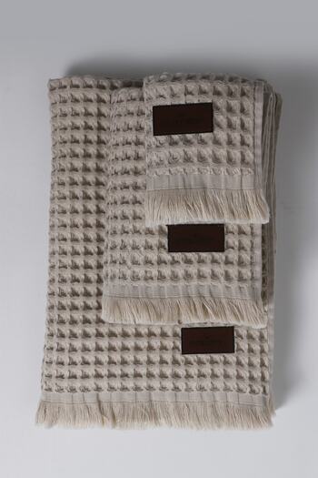 Ecocotton Seren Beige 3-Piece Towel Set