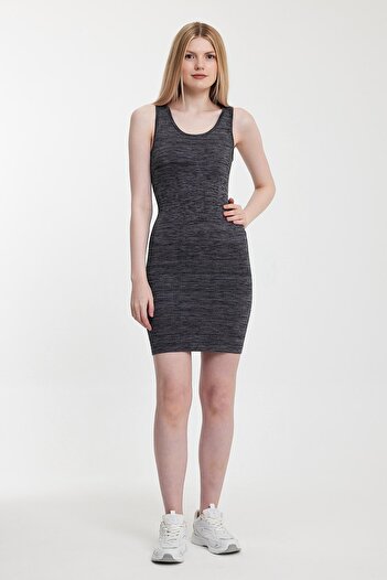 Penyelux Women's Essantial Seamless Body Lines Hugging Mini Dress Black