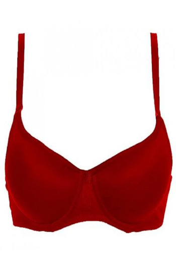 Liza Red Supported Push up Women's Bra