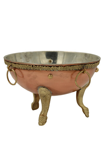 ANTEPSEPETİ Bakır Büyük Boy Meyvelik 28 Cm