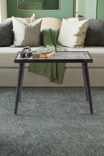bluecape Esperanza Siyah Sehpa 62x32cm Doğal Masif Seramik Yan Sehpa Salon Mobilya
