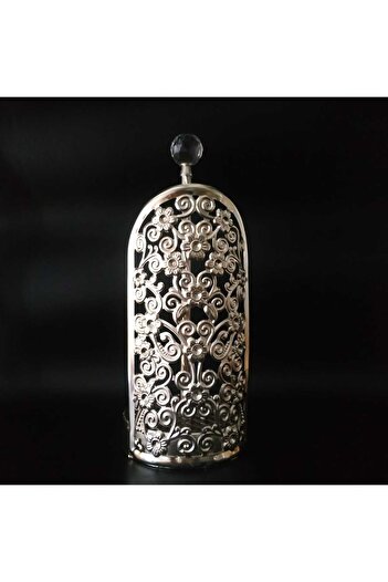 HİLALKRİSTAL Roller Towel - Napkin Holder - Silver - Flowered