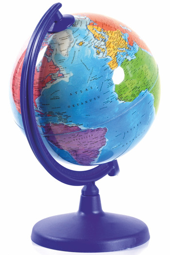 Artı Işıksız 7 Renkli Dünya Küre ( Yerküre ) 20 Cm