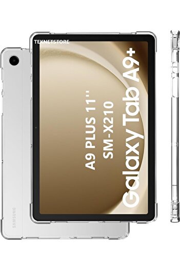 piblue Samsung Galaxy Tab A9 Plus 11 Inch Tablet Compatible Silicone Case with Transparent Corner Protection Sm-x210