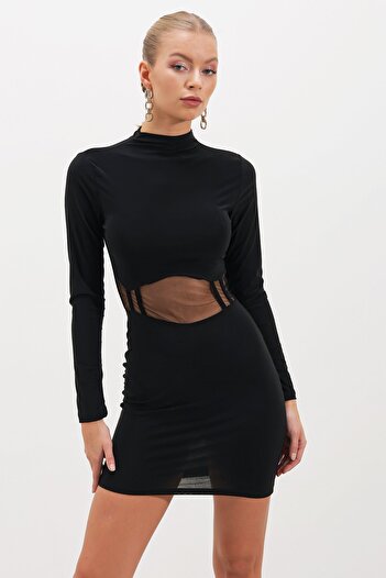 HAKKE Stand Collar Sandy DRESS