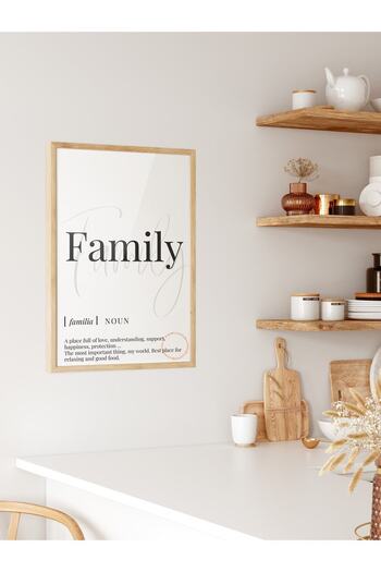 Postifull Family - Poster de tablou scris cu design de familie - Tablou fără cadru - Poster estetic - Decor de perete