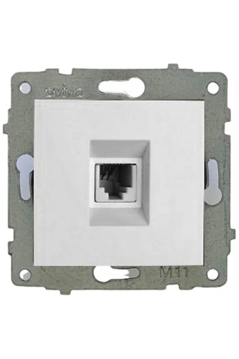 OVİVO مقبس هاتف Ovivo Grano White Rj11 Numeris (بدون إطار)