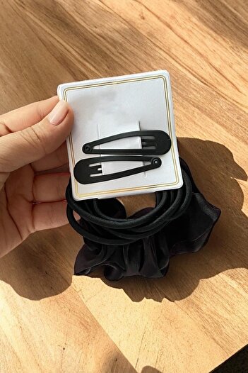 TAKIŞTIR Black Color Side Buckle And Rubber Buckle Set