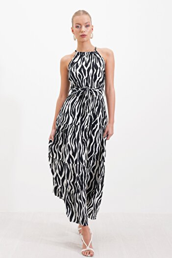 HAKKE Thin Strap Elastic Waist DRESS