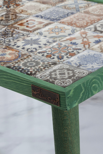 bluecape Esperanza 62x32cm Doğal Masif Seramik Zigon Yan Sehpa