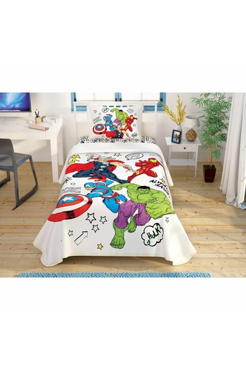 Taç Disney Avengers Cotton Pique Set Elastic 160 Cm X 230 Cm