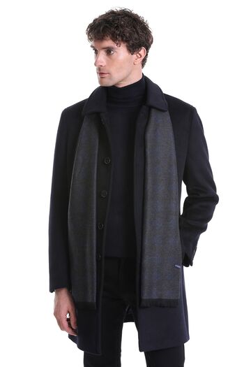 Hatemoğlu Indigo-Grey 2 Patterned Scarf