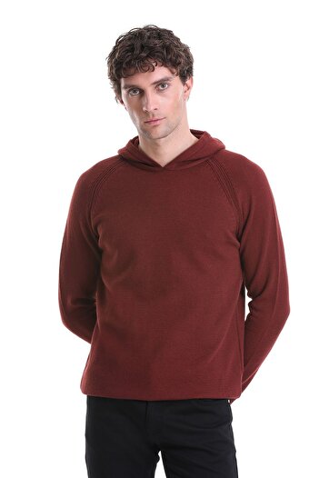 Hatemoğlu Tile Regular Fit Jacquard Hooded Sweater