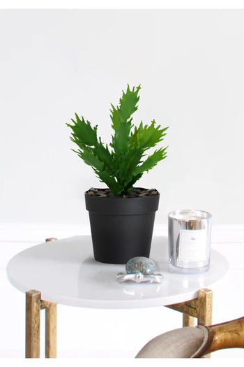 HOMİNG Homing Artificial Green Plant with Black Pot 241347
